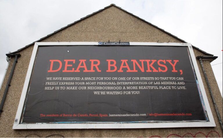 Dear Banksy invite to Ferrol, Spain