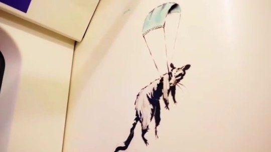 Parachute with a Surgical Mask - Rats of Banksy in the Tube