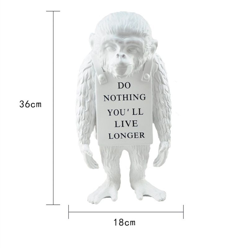 banksy-store.com Banksy Do Nothing You'ii Live Longer Monkey Sculpture